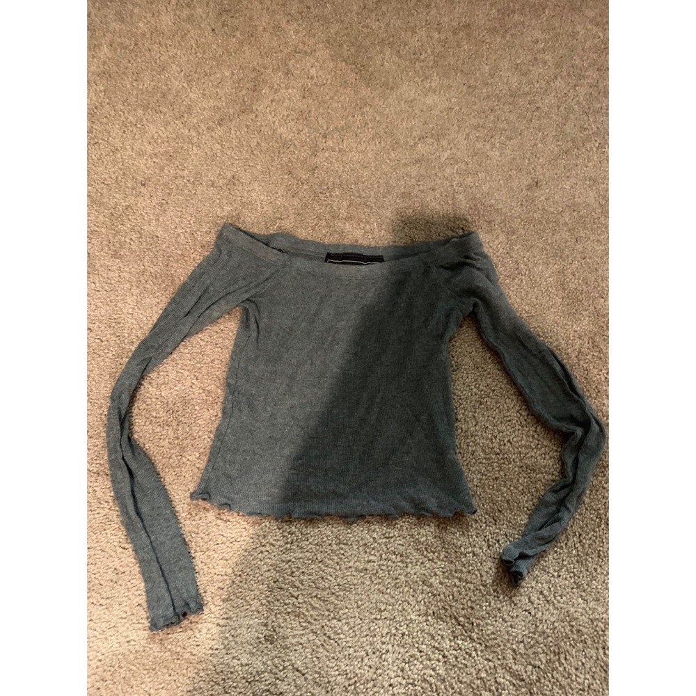 Long sleeve off the shoulder top